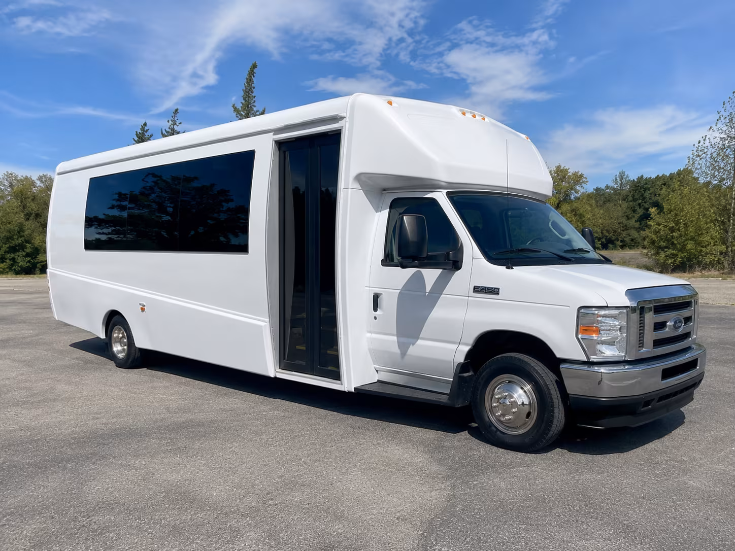 party buses for woodland wedding parties and bridal groups