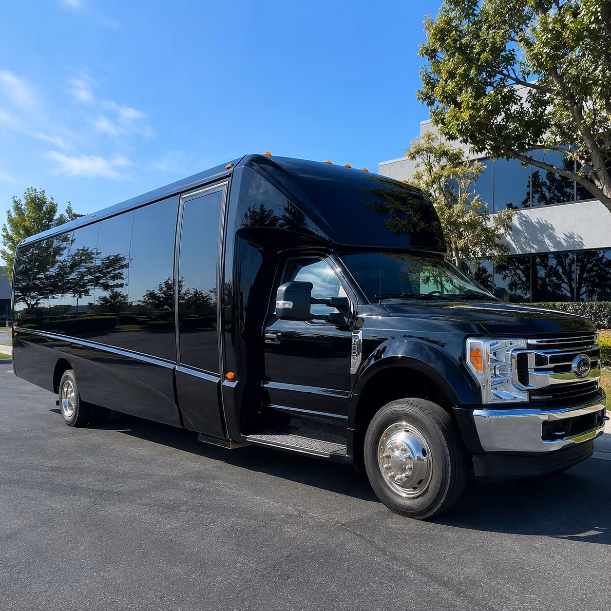rent a charter bus in woodland for school organized prom night groups