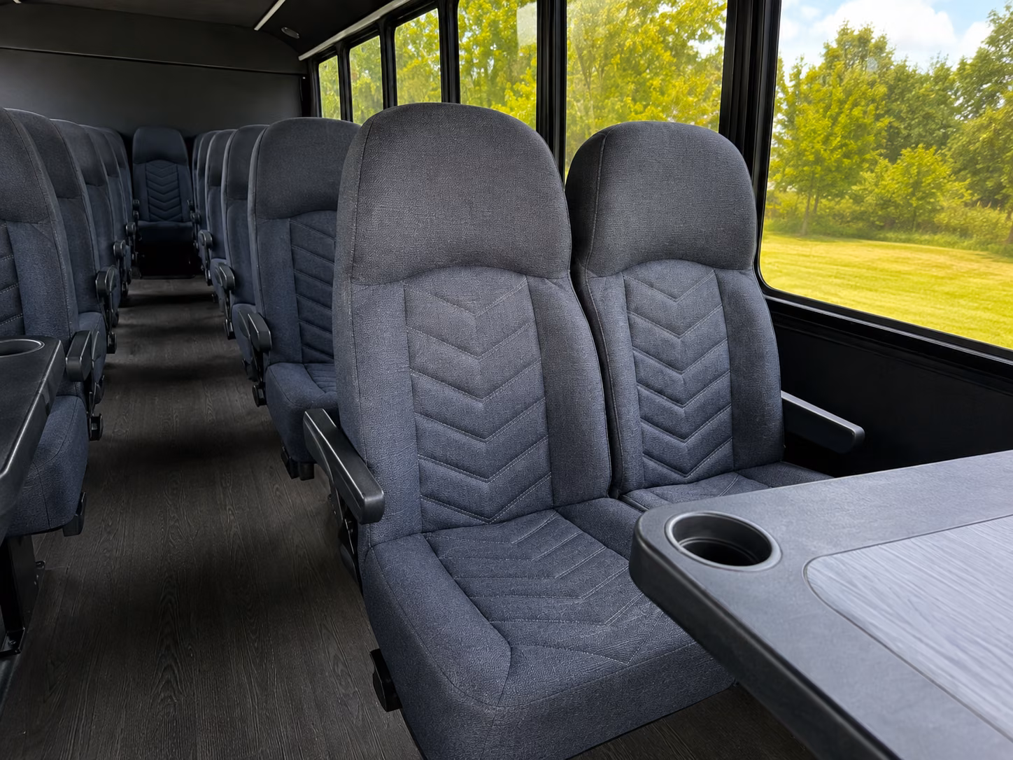 woodland 15 passenger minibus inside