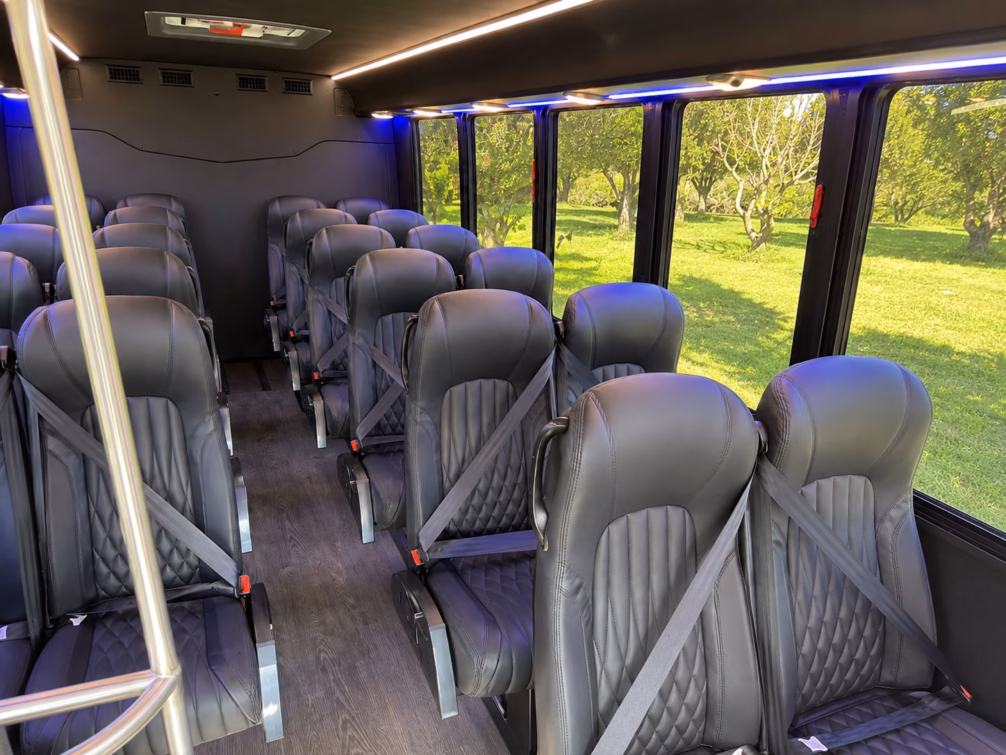 woodland 18 passenger minibus inside