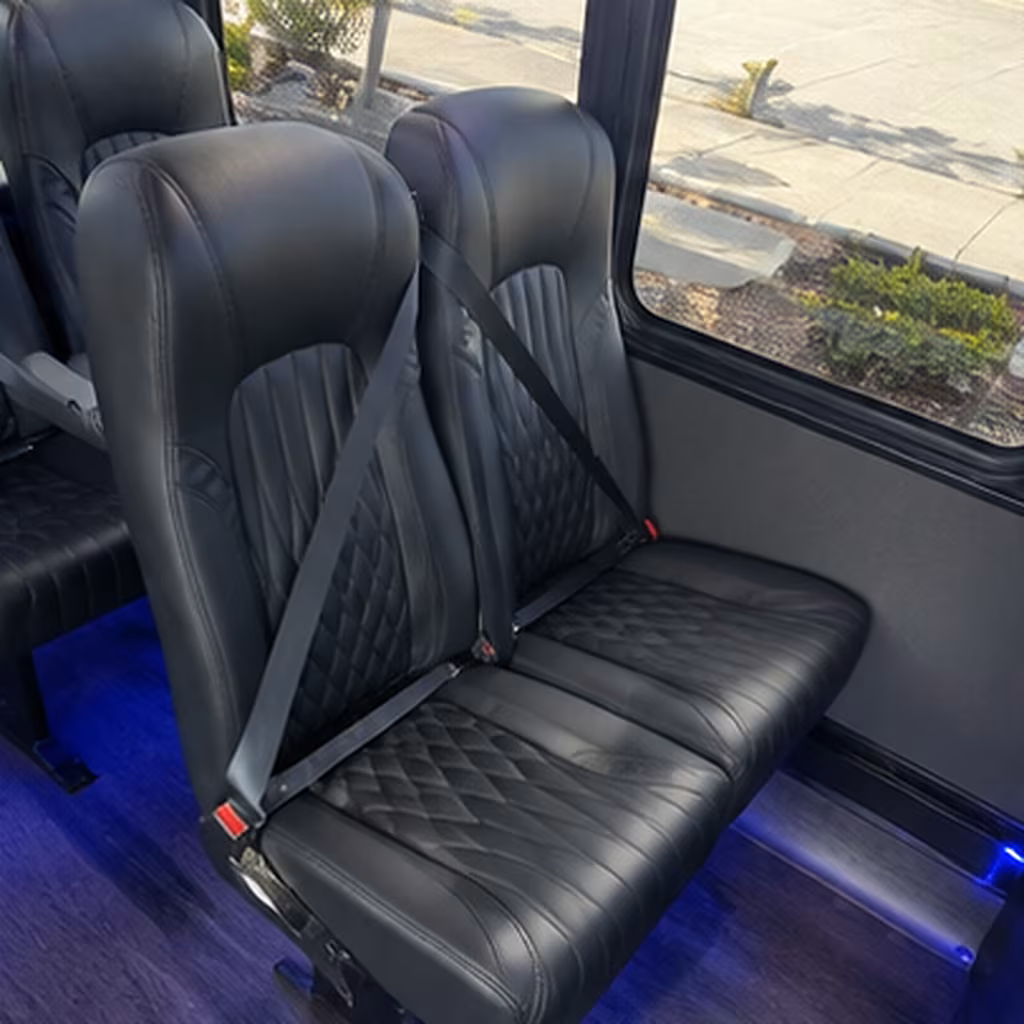 woodland 25 passenger minibus inside