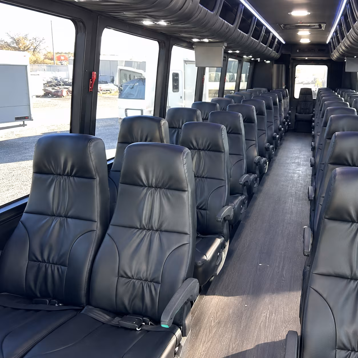 woodland 28 passenger minibus inside