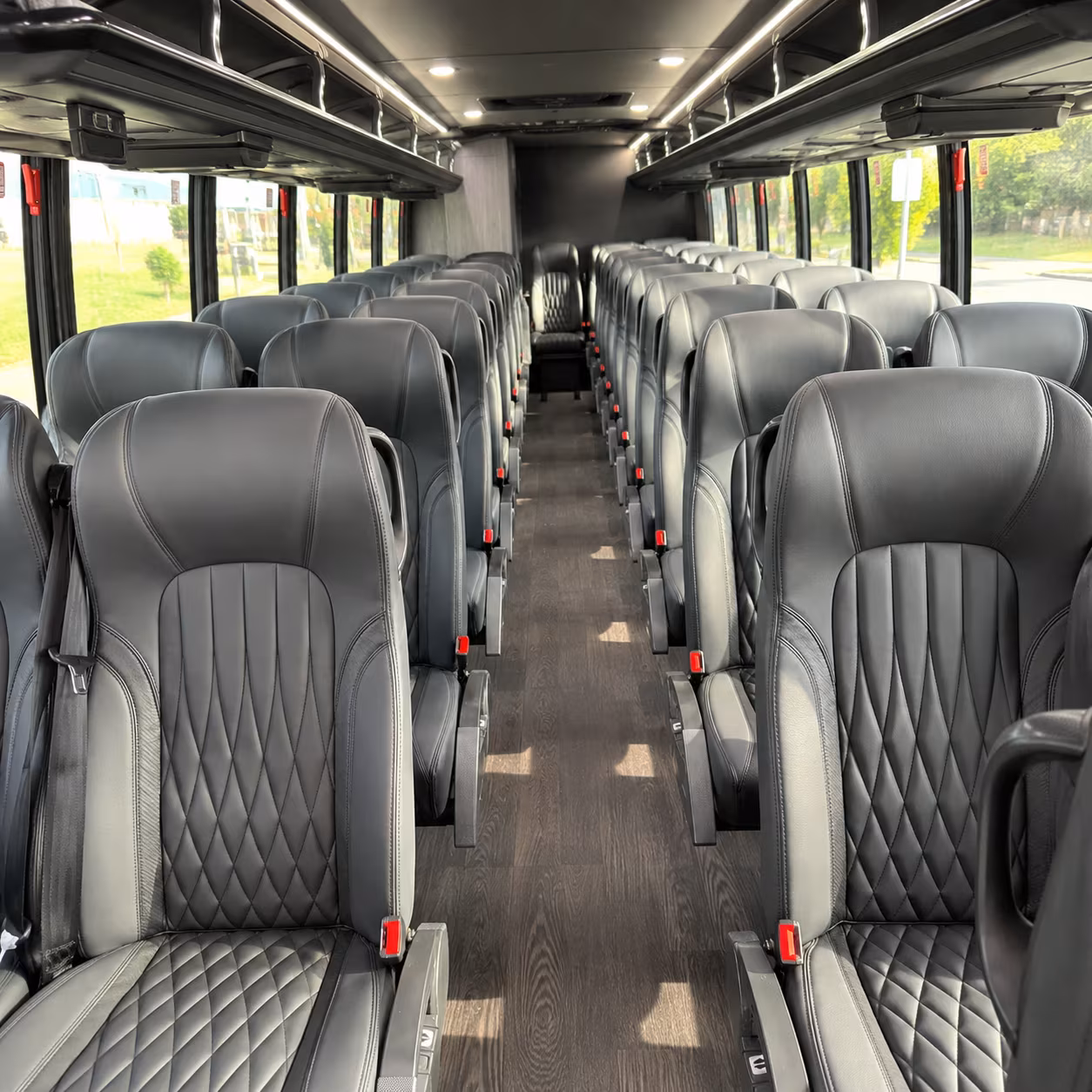 woodland 28 passenger minibus interior