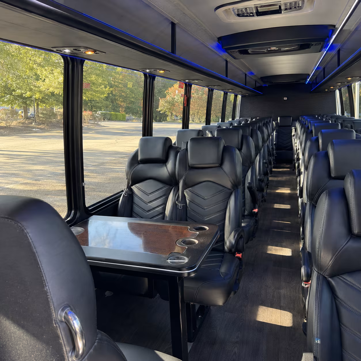 woodland 30 passenger minibus interior