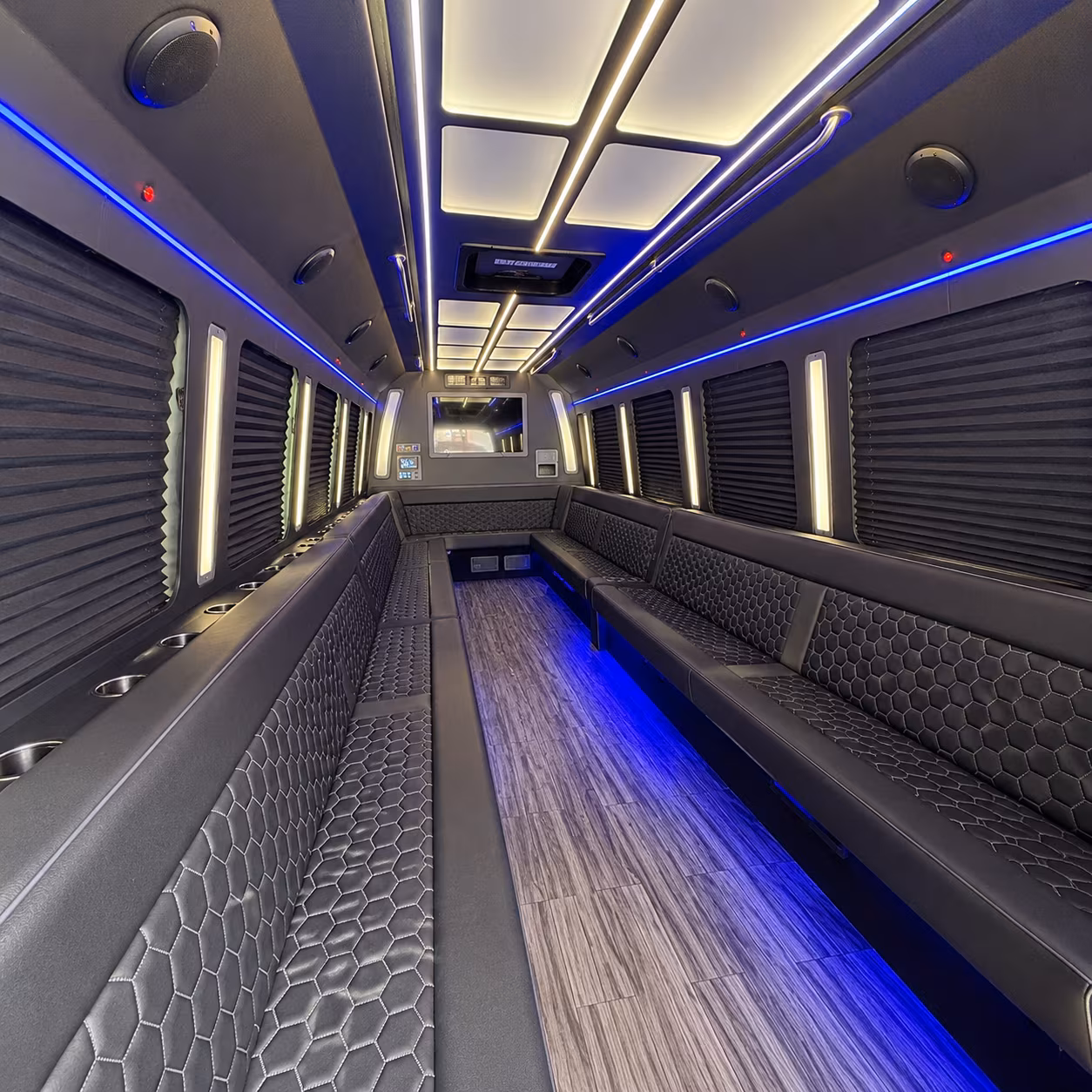 woodland 30 passenger party bus interior