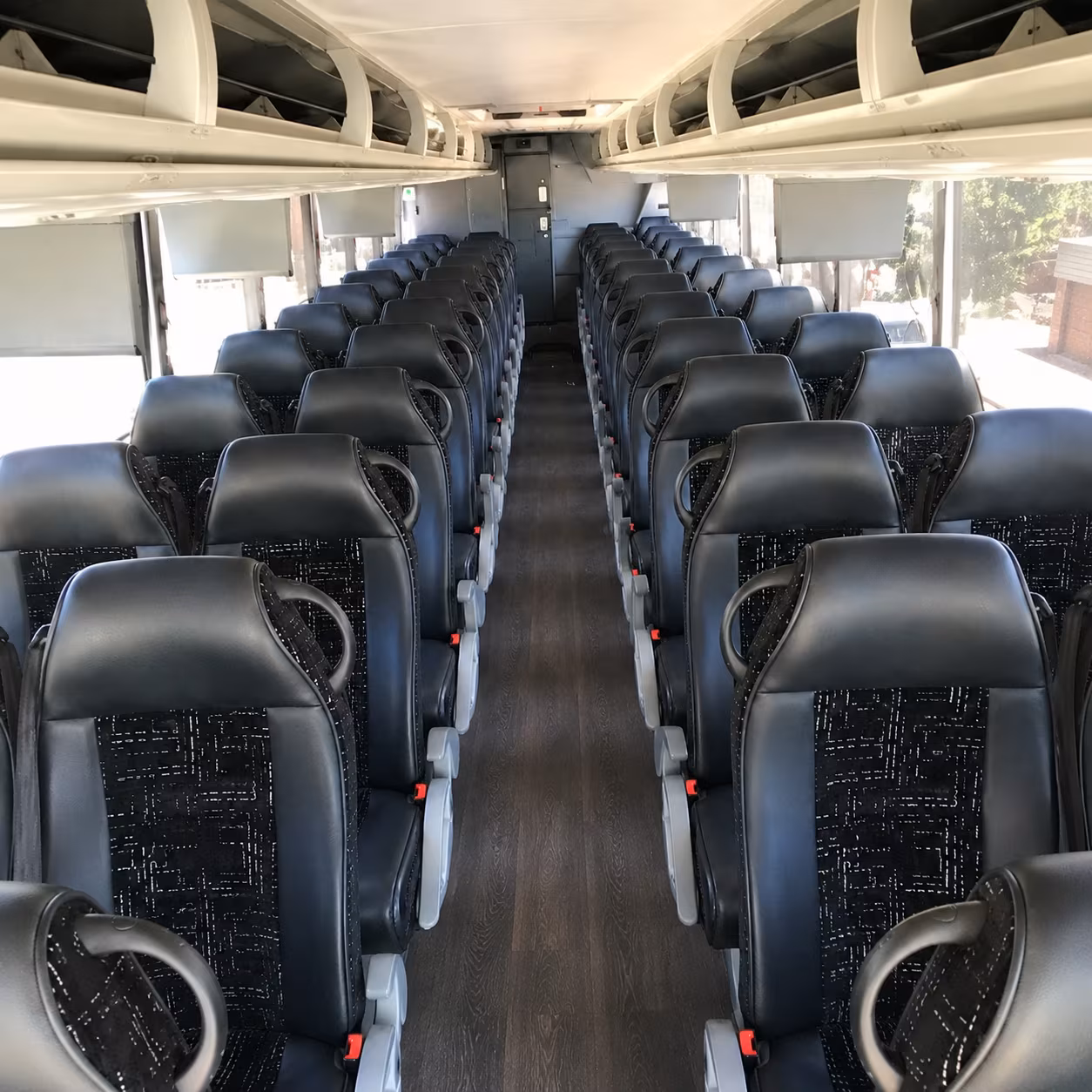 woodland 56 passenger charter bus interior