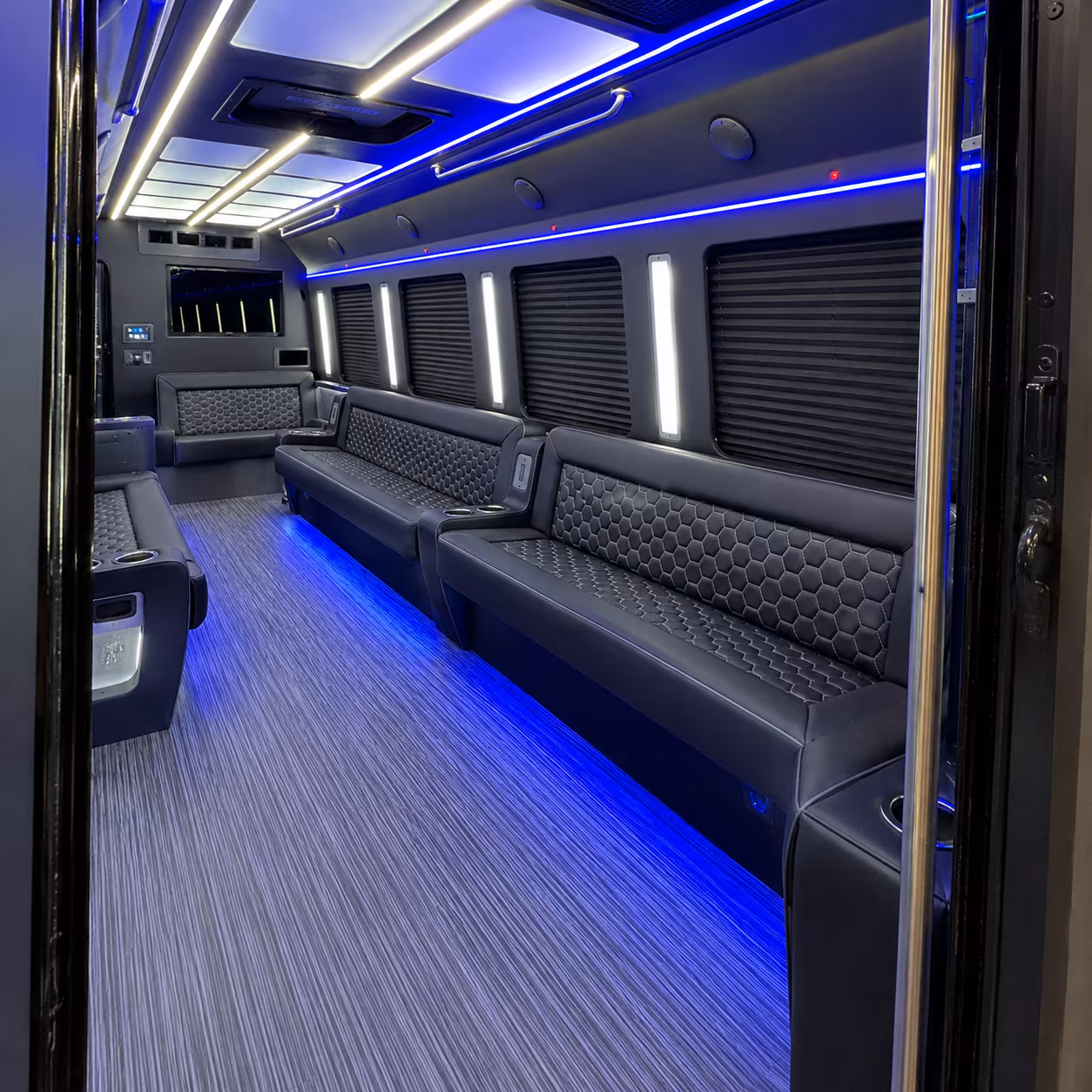 woodland party bus inside
